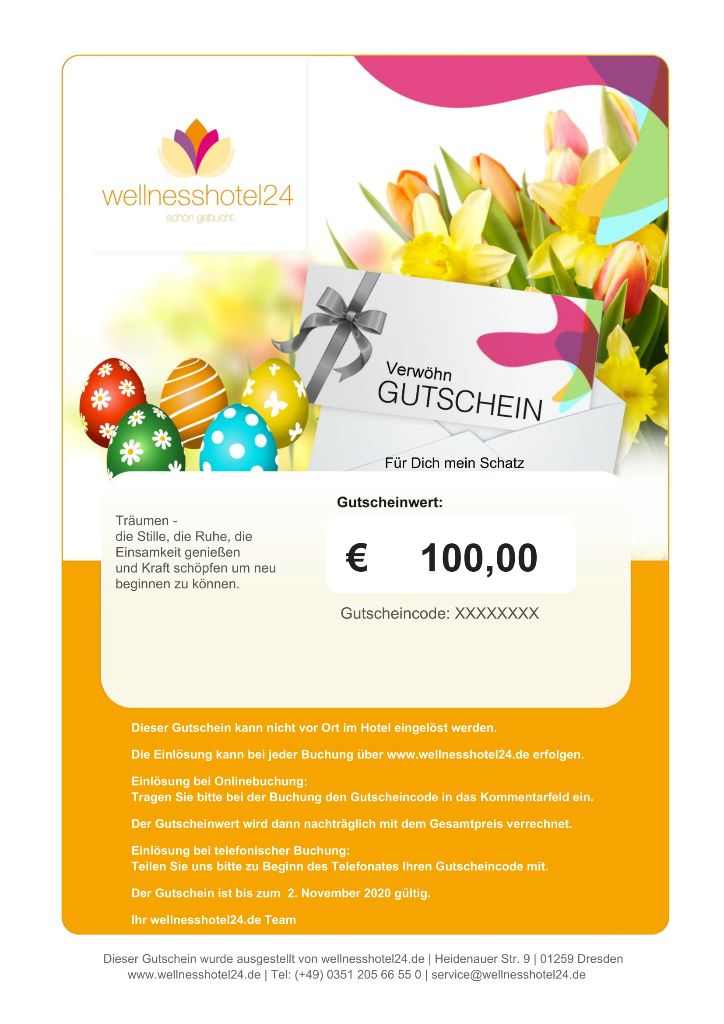 wellnesshotel24 Gutschein Motiv Ostern