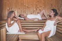 Blick in die finnische Sauna