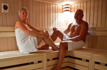 In der Sauna können Sie tiefenentspannen