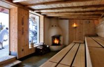 Panorama Sauna mit Blick auf die Winterterrasse