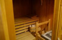 Blick in die kleine Sauna