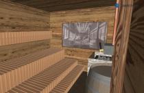 3D-Entwurf: Die Finnische Altholz-Sauna